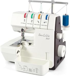 Upgraded Serger Overlock Sewing Machine, 2/3/4 Thread Capability, Easy Open Threading, Rolled Hem, Differential Feed, Pro Overlocker for Beginners and Tailors