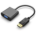 MESHIV DisplayPort (DP) to VGA Adapter, Gold-Plated Display Port to VGA Adapter (Male to Female) Compatible with Computer, Desktop, Laptop, PC, Monitor, Projector (DP-TO-VGABlack)