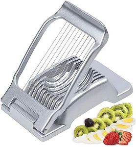 Egg Slicer for Hard Boiled Eggs Heavy Duty Aluminium Egg Cutter with Stainless Steel Wire