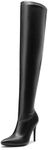 DREAM PAIRS Over The Knee Boots for Women, Women's Thigh High Boots Heel Fall Boots,Size 7,Black,SDOB2404W