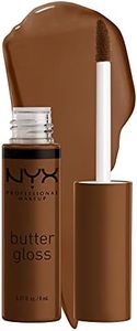 NYX PROFESSIONAL MAKEUP Butter Gloss Brown Sugar, Non-Sticky Lip Gloss - Caramelt (Medium Brown)