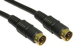 World of Data 10m SVHS (S-Video) Cable (100% Copper Wire) ~ 24k Gold Plated ~ S-Video ~ 4-pin ~ Male to Male ~ TV-Out ~ Graphics