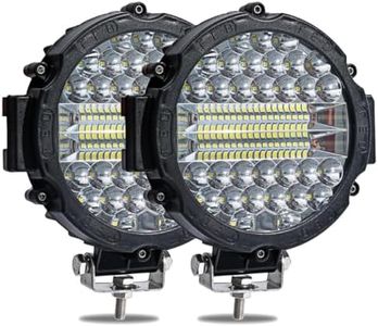 7 Inch Round LED Light Bar, WINBANG 201W Driving Light Bar Fog Lights Combo Beam LED Off Road Lighting for SUV, Truck, ATV, Tractors,Hunters (2pcs-Black-201W)