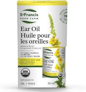 St. Francis Herb Farm Ear Oil | 30 ml | Ear Oil for Adults and Children | Pain Relieving Ear Drops for Middle and Outer Ear Infections | Mullein | Calendula | Garlic | St. John’s Wort | Made in Canada