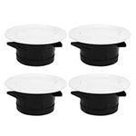 ALGONETO 4 Pieces ABS Adjustable Round Soffit Exhaust Vent White Inline Duct Fan Outlet Vent 4 Inch