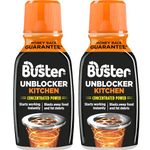 Buster Kitchen Sink Unblocker 150g x 2 - Kitchen Sinks, Plug and Drain Unblocker - Drain Cleaner That Blasts Fat & Food Debris - Fast-Acting Plughole Unclogger, Clears Blockages & Slow-Draining Water