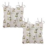 Harrison Cropper Seat Pads for Dining Chair Animal Design Chair Pads with Straps Set of 2 (Hare)