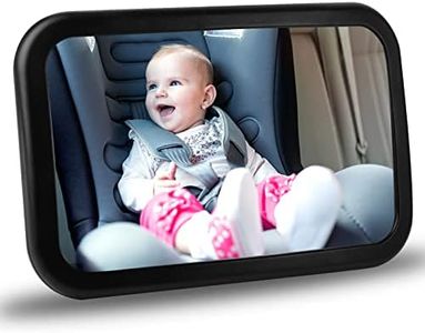 Baby Mirror for Car - Largest and Most Stable Backseat Mirror with Premium Matte Finish - Crystal Clear View of Infant in Rear Facing Car Seat - Safe, Secure and Shatterproof