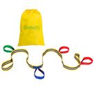 Walkodile Grab & Go Children's Walking Rope (4 child). Teacher Designed. Extra Safety Feature on Handles. Strong Fabric & Heavy Duty Stitching. Includes Learning Games for Walks Guide