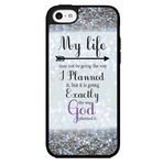 Bible Verses Christian Christ Quotes Philippians Jesus Glitter Background with Quote My Life May Not Be Going the Way I Planned Black Hard Case for Iphone 6 4.7 Inch