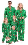 PajamaGram Fun Family Christmas Pajamas - Charlie Brown, Green, Men's, XXL