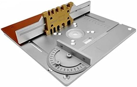 Sunydog Set of 4 Router Table Inserts Aluminum Alloy Wood Milling Flip Board Trimming Machine Engraving Auxiliary Tool Woodworking Benches