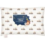 Toddler Pillow with Pillowcase - My Little Dreamy Pillow - Organic Cotton Toddler Pillows for Sleeping, Kids Pillow, Travel Pillows for Sleeping, Mini Pillow, Toddler Bed Pillows (Tractor)