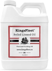 KingsFleet - Boiled Linseed Oil | 32oz | Canadian Made | Premium Finishing Oil for Wood | Faster Drying | Restore, Protect, and Maintain!
