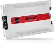 Lanzar One Channel Car Audio Mono Amplifier, 11000 Watt Max @ 1 Ohm High-Powered Mono Car Amplifier with Subsonic Filter and Low Pass Filter, Cooling Fans, White