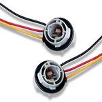 nodteem 2 PCS Car 1156 LED Light Socket Wire Connector, 180 Degree BAY15D Turn Signal Light Bulb Fixed Base with Wire, Modification and Replacement Accessories, Suitable for Most Car Models (Gray)