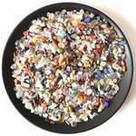 Crystal TOME Natural Tumbled Mix Colors Crystal Chips Crushed Quartz Gemstones Healing Reiki Crystal Gravel Irregular Shaped Stones for Plants Fish Tank Jewelry Making Home Decorative Rocks Crafts 0.45lb(200g)/Bag (Mix Colors)