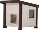 New Age Pet ECOFLEX Albany Outdoor Cat House, Weather‑Resistant, Dual Door Flaps, 21" W x 20" H