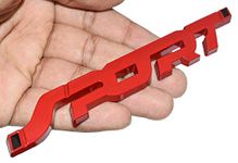 Automaze Sports Logo 3D Metal Sticker For Cars(Red.V3)