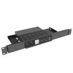 JINGCHENGMEI Mini Rack Mount for Dell OptiPlex Micro Form Factor Case-1U Hinged Server Rack Shelf with Easy Access Network Connections in 19-inch Network Cabinet or Server Rack