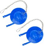 Universal Toilet Flusher Replacement Kit, 2 Inch Rubber Flush Valve Flapper, Compatible with Majority of American Standard Toilet Tanks, Enhances Water Efficiency, Pack of 2 (Blue 2 PCS)