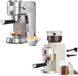 Gevi Espresso Machine 20 Bar with Automatic Milk Frother Conical Burr Coffee Grinder