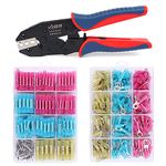 Heat Shrink Crimping Tool Kit,Zhushan Ratcheting Wire Crimper for 330pcs (AWG 26-10) and 260pcs (AWG 22-10) Heat Shrink Butt Connectors, Insulated Waterproof Electrical Terminals Splice Connectors