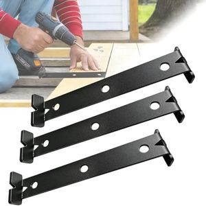 Upgrade Steel Deck Spacer Tool, 2-in-1 with Dual Spacing Sides (1/8" and 3/16") for 5-1/2 Inch Deck Planks, Alignment Jig for Treated Wood or Composite Decking – Black, 3-Pack