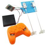 COKOLATIA 2.4G 4-Channel RC Boat Model Kit for Kids Double 180 Strong Magnetic Motors Kit with Motor Mount+Drive Shaft+D36 Propeller