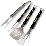 YouTheFan NFL Pittsburgh Steelers Spirit Series 3-Piece BBQ Set, Stainless Steel, 22" x 9"