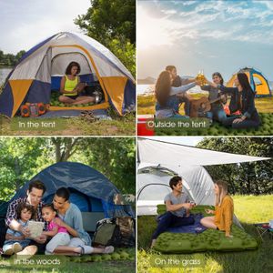 HiiPeak Ultralight Camping Sleeping Pad with Pillow – Inflatable, Green