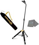 Lumintrail Hercules GS414B PLUS Single Guitar Stand, Auto Grip System, Instant Height Adjustment Clutch, Fits Guitar Neck Sizes 1.57” - 2.05”, with Hercules GSB001 Carrying Bag with a Cleaning Cloth