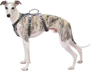 Huntboo Harnais pour Chien Escape Proof, Harnais Escape Artist, Harnais Entièrement Réfléchissant avec Poignée Rembourrée, Respirant, Gilet Ajustable pour Les Grands Chiens Walking Gear