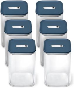 Caraway Large Glass Airtight Container 6-Pack Food Storage Container - Navy