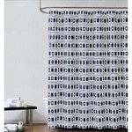 Tommy Hilfiger Signal Flag 100% Cotton Shower Curtain, 72x72 inch, Navy