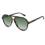 SOJOS Classic Polarized Aviator Sunglasses Womens Mens Retro Double Bridge Aviators SJ2201, Tortoise/Green