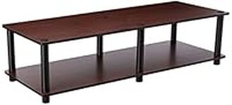 Furinno Toolless TV Stands, Dark Cherry/Black, one size