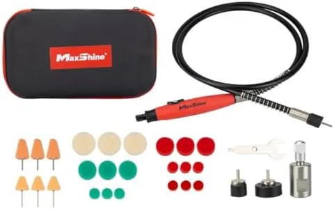 Maxshine Professional Mini Polisher (MN01) with 5/8” Adaptor - Polishes Car Headlamps, Brake Lights, Removes Grease - Auto Detailing Tool for Paint Protection, Swirl & Scratch Repair, Glossy Shine