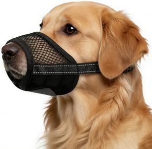 LETSQK 2 Pack Dog Muzzle, Soft Mesh Muzzles for Small Medium Large Dogs, Breathable Pet Muzzle Adjustable Dog Mouth Guard for Biting Chewing Grooming, Allow Drinking Panting, Black XL