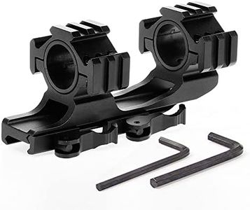 BILLION DUO Quick Release One Piece Scope Mount, 30mm / 1 inch Dual Rings Cantilever Weaver Picatinny QD Mount Mount Base for 20mm Picatinny Weaver Rail (LD-3002-K)