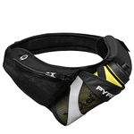 PYFK Running Belt Hydration Waist Pack with Water Bottle Holder for Men Women Waist Pouch Fanny Bag Reflective, Upgrade Black with Bottle, One Size