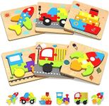 Yetonamr Wooden Toddler Puzzles Gif