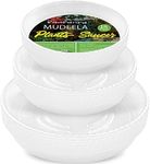 18 Pack of 12 inch & 10 inch & 8 inch Plant Saucers, Durable Plant Trays for Indoors Outdoors, Clear Plastic Flower Plant Pot Saucer, Made of Thicker, Stronger Plastic, with Taller Design (8"+10"+12")