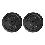 PROIRON Cast Iron Weight Plates 1 Inch Barbell Plates 1.25kg, 2.5kg, 5kg, 10kg Discs in Pair for Lifting and Strength Training, Weights Plates Set for 1’’ Bar (10kg x 2)