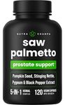 NutraChamps Saw Palmetto for Men & Women with Saw Palmetto Extract, Berry Powder & Herbal Blend - Supports Healthy Prostate, Urination Frequency, DHT Blocker & Hair Loss Prevention - 120 Capsules