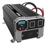 Energizer 3000 Watts Power Inverter, 12V to 110 Volts Modified Sine Wave Car Inverter, Dual AC Outlets, 2 USB Ports 2.4A ea and Hardwire Kit, Battery Cables Included - METLab Approved Under UL STD 458