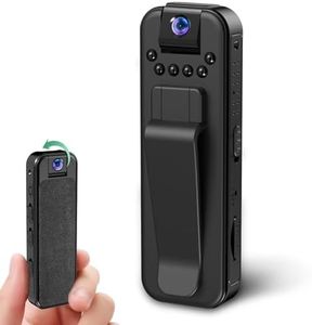 HKFUG Mini Body Camera HD 1080P Portable Video Recorder with 180° Rotatable Lens Wearable Camcorder with Night Vision Police Body cam for Sport/Delivery/Travel/Law Enforcement