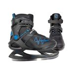 SOFTMAX - Insulated Ice Skates for Men - Soft, Comfortable and Breathable Boots for Ice Skating (Black/Blue, Size 10)