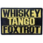 Whiskey Tango Foxtrot ACU Tactical Combat Emblem Embroidered Morale Hook & Loop Patch