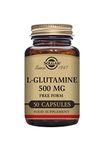 Solgar L-Glutamine 500 mg Vegetable Capsules - Pack of 50 - Fuel For Muscles - Supports An Active Healthy Lifestyle - Vegan and Gluten Free